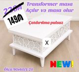 Transformer masa – açılır-bükülür mexanizmli, qəhvə masası və yemək — Bağ mebeli