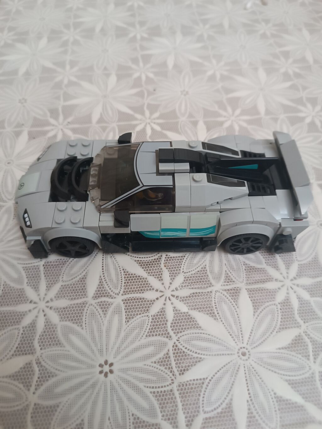 LEGO Speed Champions üslubunda yığılmış Mercedes-AMG hiperkar oyuncaq — Konstruktorlar, Bakı (2)