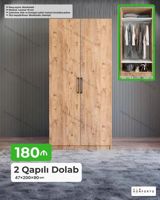 İki qapılı geyim dolabı - Ölçü: 47 × 200 × 90 sm - Material: 18 mm — Mebel
