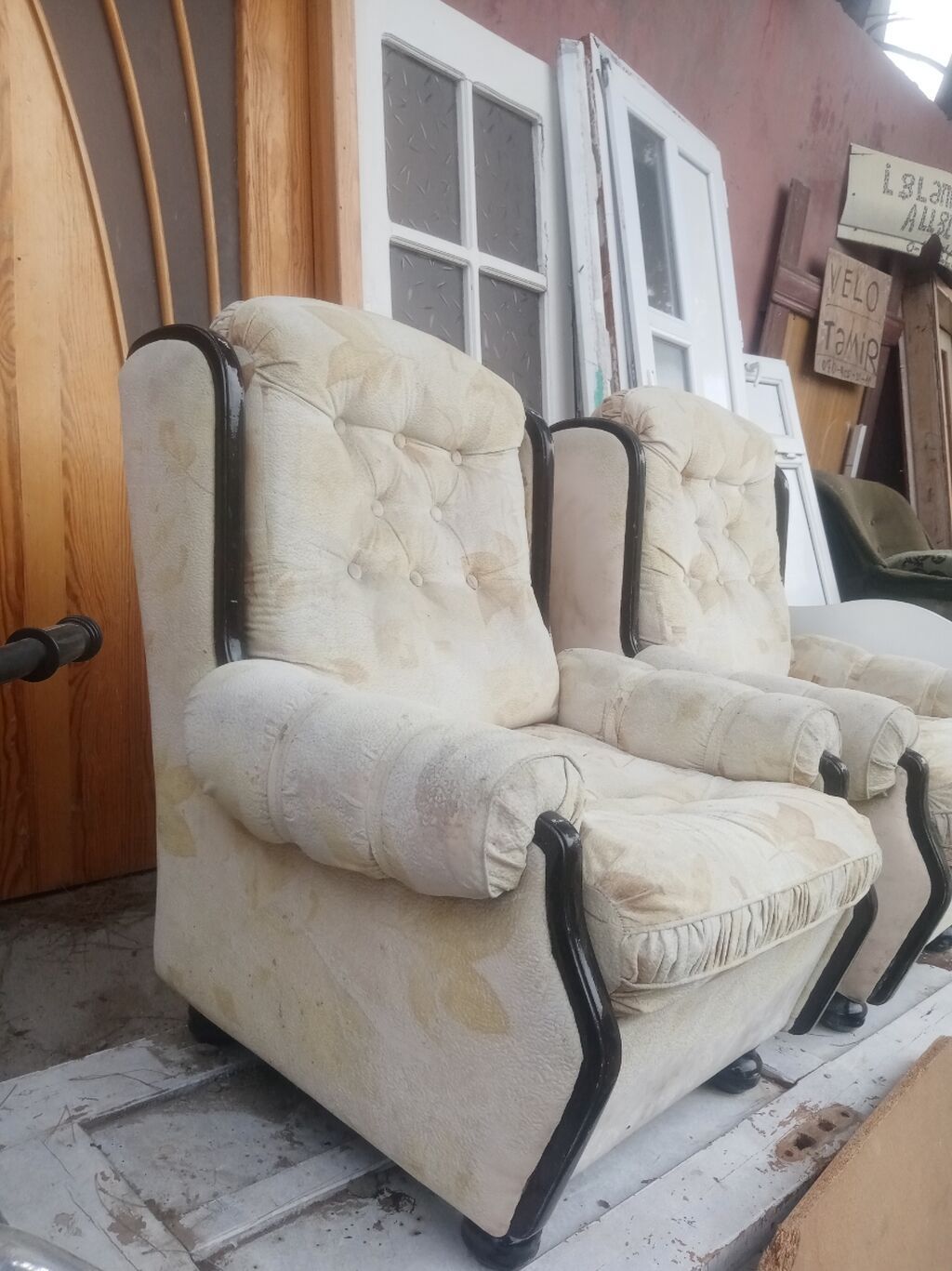 İşlənmiş, Kreslo-oturacaq, Vеlur parça — Kreslolar, Bakı (3)