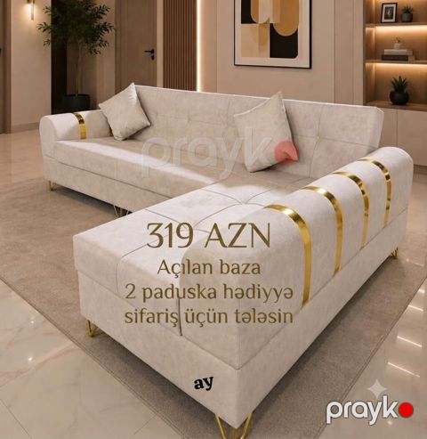 Künc divan, Yeni, Açılan, Bazalı, Parça, Şəhərdaxili pulsuz çatdırılma