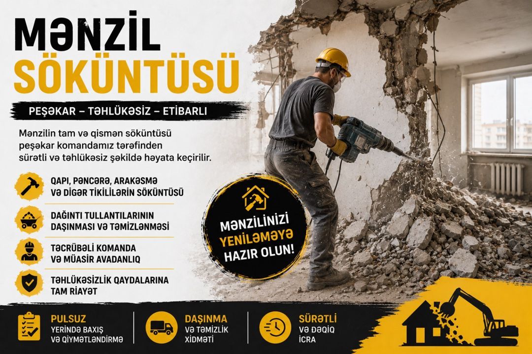 Mənzil və obyekt söküntüsü xidməti — Mallar, Bakı (2)