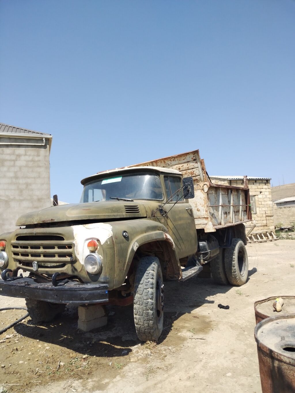 ZIL-130 tipli yük maşını – dump tipli kuzov - Güclü benzin mühərriki — Yük maşınları, Qobu (2)