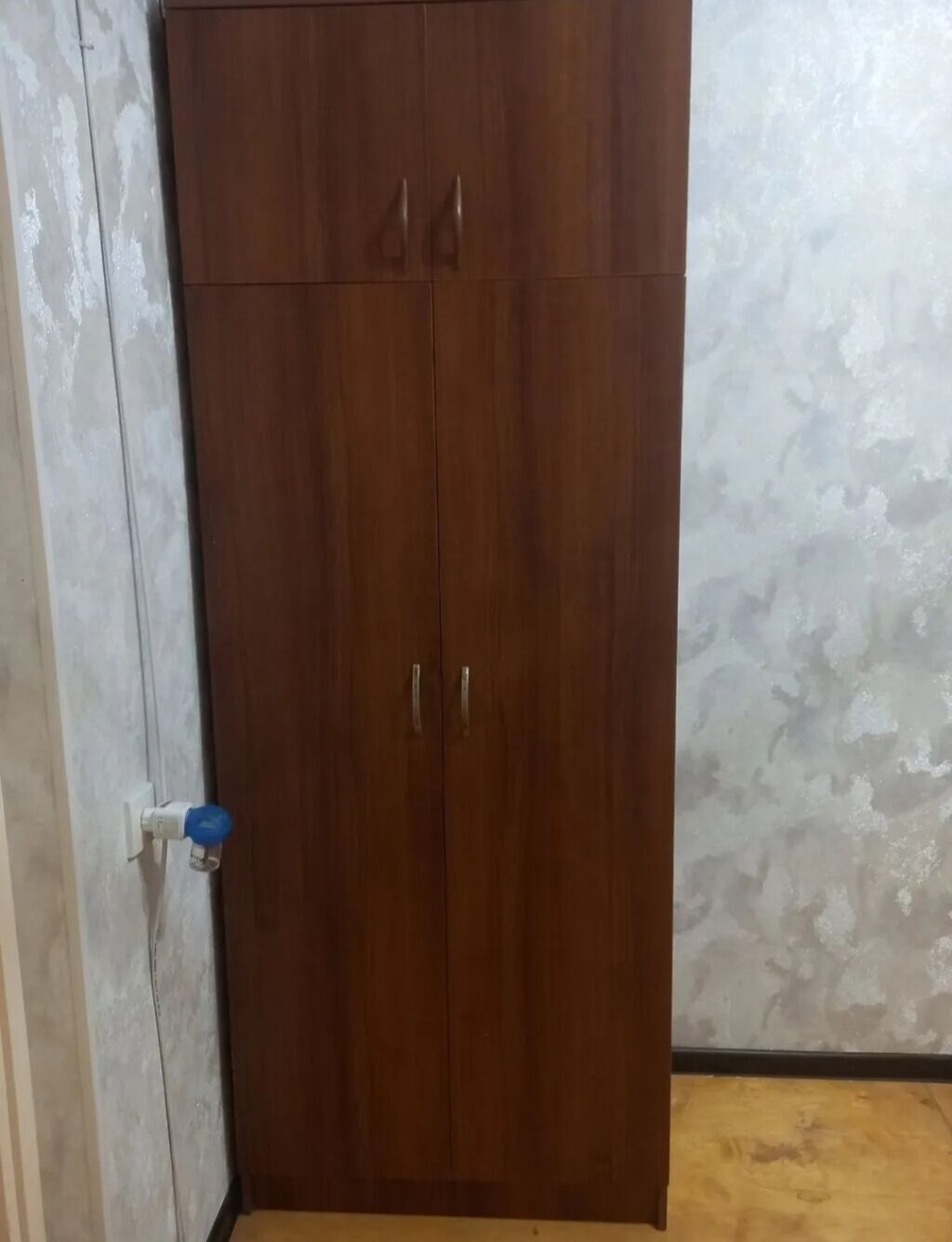 İki bölməli taxta geyim şkafı - Material: taxta/LDSP səth, qoz rəngli — Mebel, Bakı