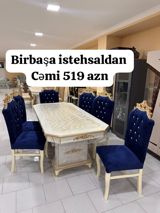 6 nəfərlik klassik yemək dəsti — stol və 6 stul — Jale_Mebel — Мебель