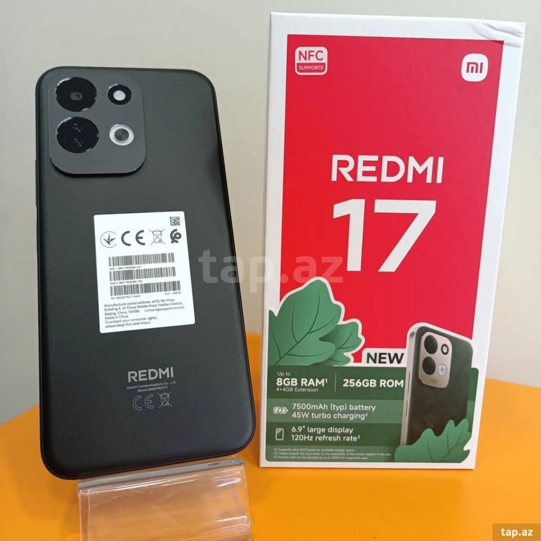 Xiaomi Redmi 17 Black 256GB/4GB — Telefonlar və qadjetlər, Bakı (2)