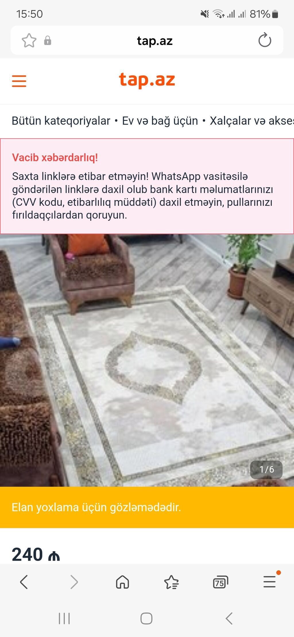 Xalça Dekorativ, Kredit yoxdur — Mallar, Masazır (2)