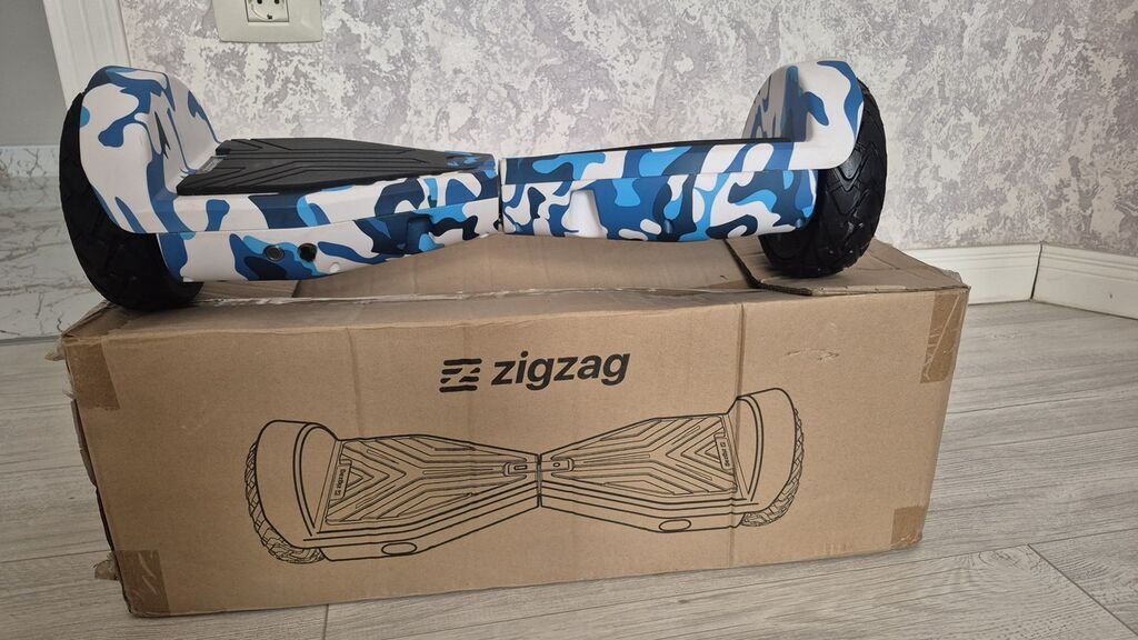 Zigzag hoverboard – mavi-ağ kamuflyaj dizaynlı, özünü tarazlayan — Hiroskopler, Masazır (4)