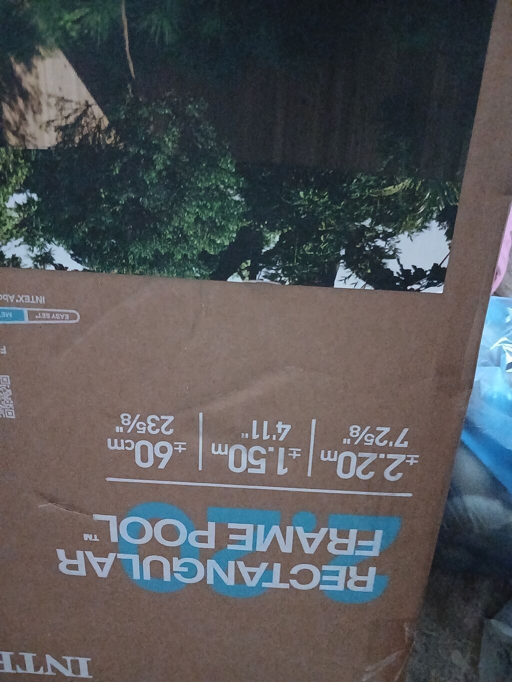 INTEX düzbucaqlı çərçivəli hovuz. Ölçüləri: - Uzunluq: 2.20 m - En — Hovuzlar, Digah (2)
