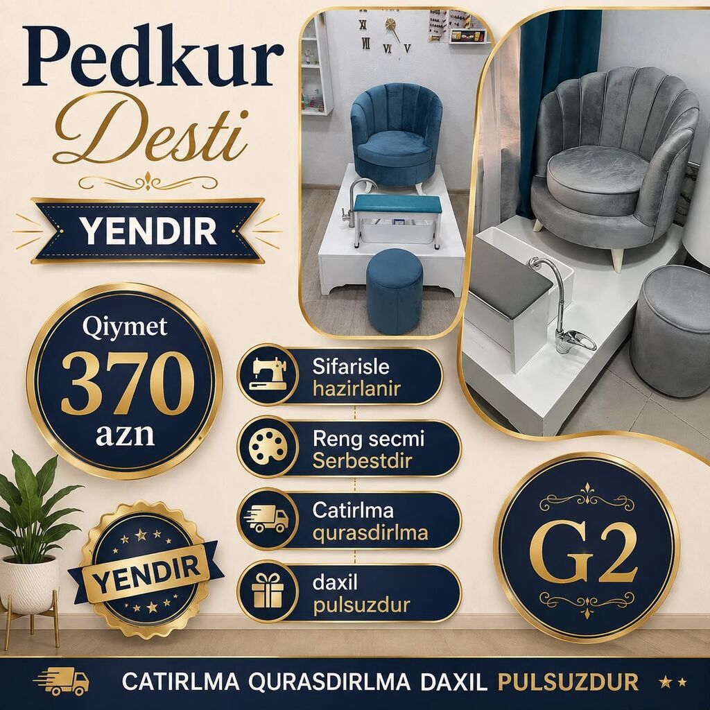 Pedkürlü dəsti — yeni, sifariş əsasında, 370 AZN