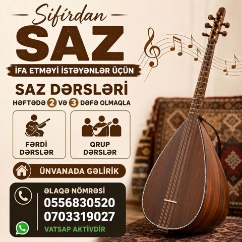 Saz dərsi — sifirdan başlayanlar üçün