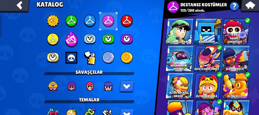 Brawl Stars oyunu üçün inkişaf etmiş hesab - Kupa yolu: 100.002 — Sikkələr, Qəbələ (7)