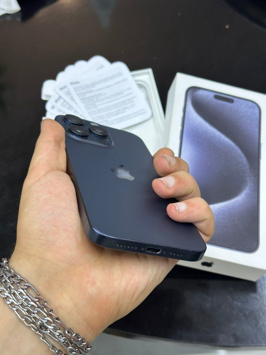 Apple iPhone 15 Pro Max Blue Titanium 256GB/8GB — Mallar, Bakı (6)