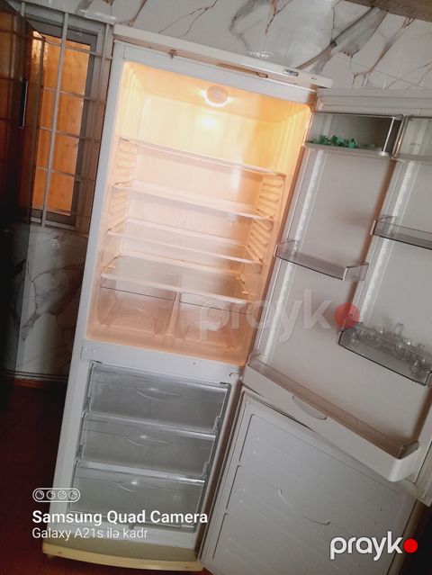 İşlənmiş 2 qapılı Atlant Soyuducu Satılır, rəng - Ağ
