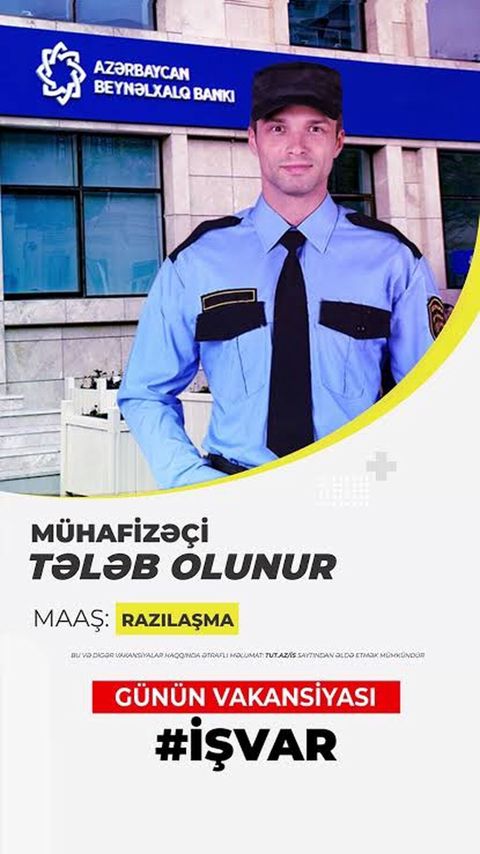 Mühafizəçi, Kişi, 20 yaş, 3-5 illik təcrübə — Bakı