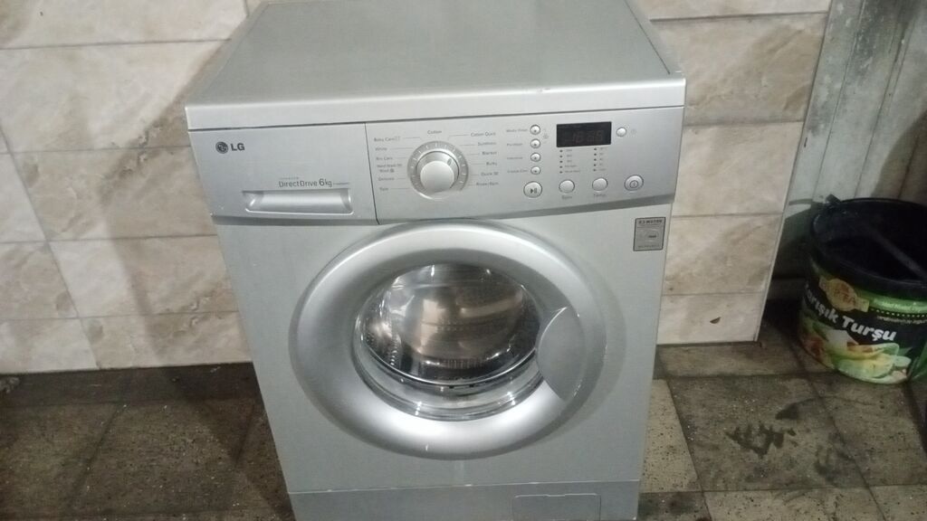 LG paltaryuyan maşın – ön yükləməli, gümüşü rəng. - Direct Drive — Paltaryuyan maşınlar, Bakı (2)