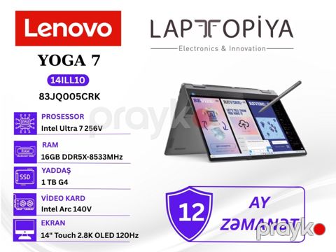 Lenovo Yoga 7 2-in-1 14ILL10 (83JQ005CRK) — Bakı