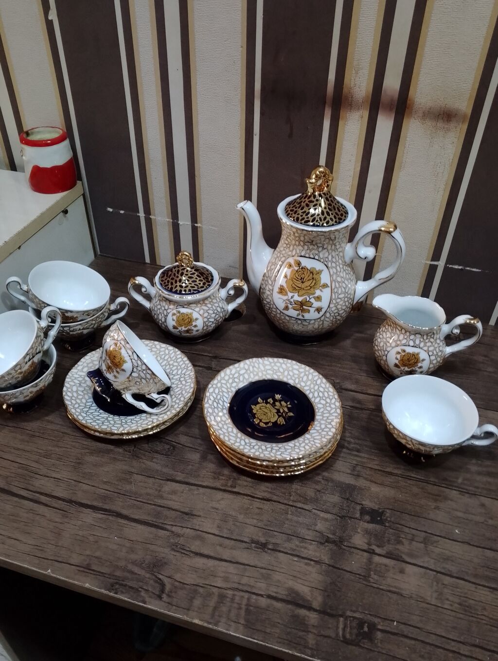Çay dəsti, rəng - Ağ, Farfor — Mallar, Xırdalan