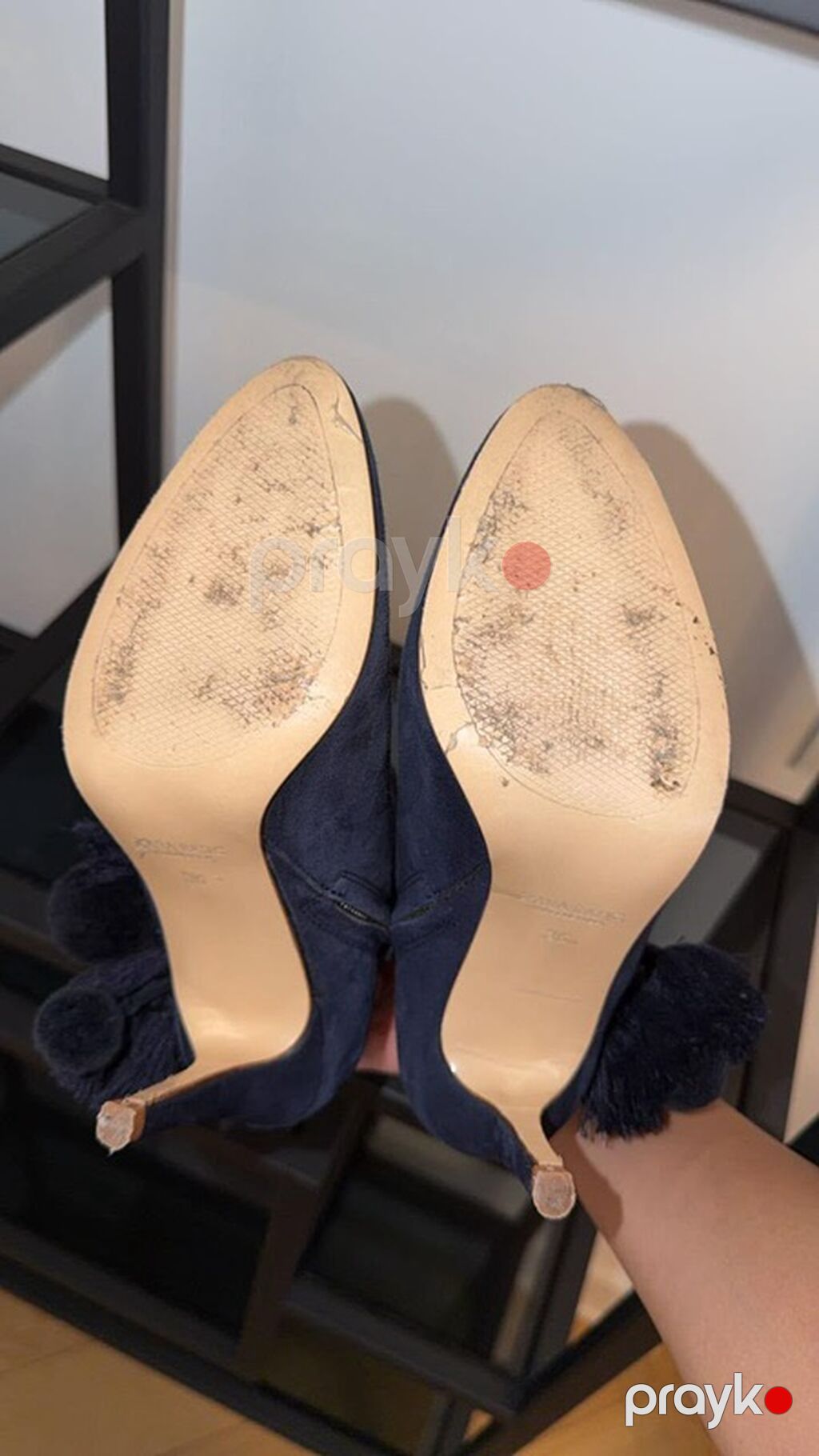 Qadınlar üçün topuqlu botinka - Rəng: tünd göy (navy) - Material — Şəxsi əşyalar, Bakı (3)