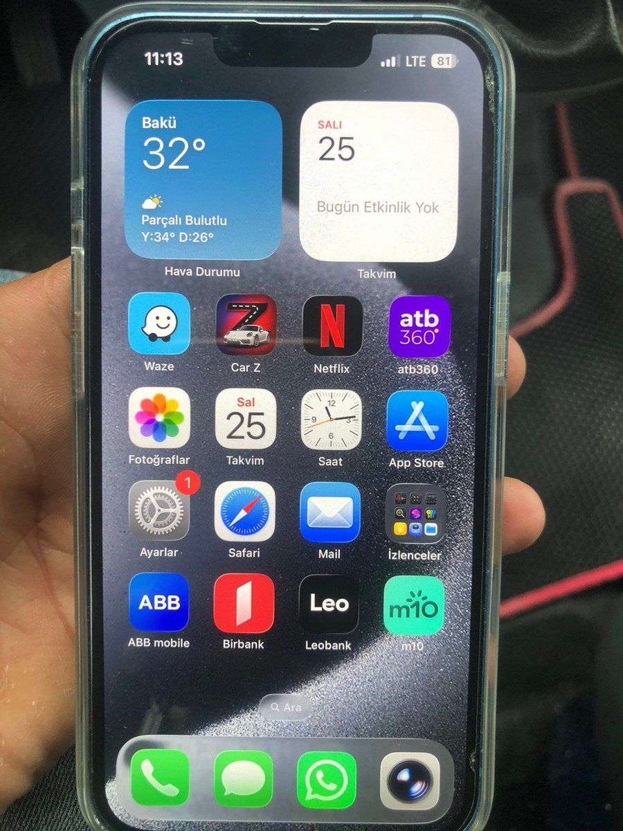 Apple iPhone 13 Blue 128GB/4GB — Smartfonlar, Bakı (10)