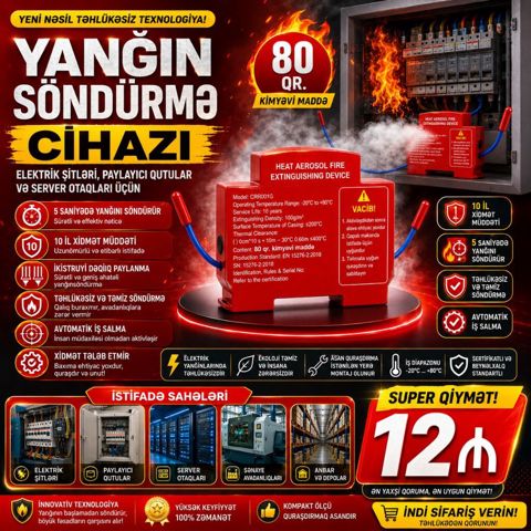 Yanğınsöndürmə cihazı. ⛔Evinizi və ailənizi elektrik