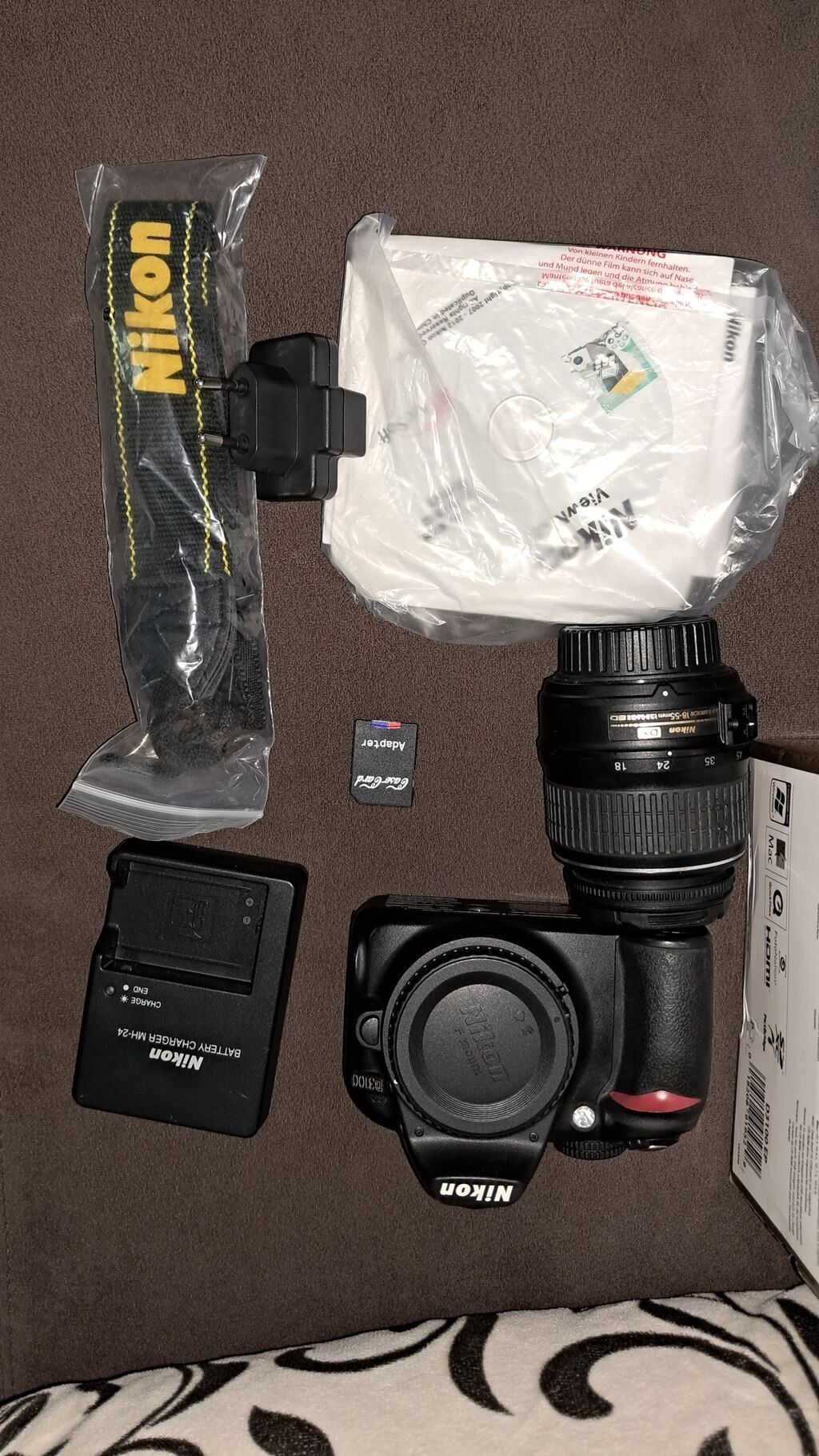 Nikon D3100 DSLR fotoaparat dəsti Komplekt: - Nikon D3100 gövdə (14.2 — Elektronika, Bakı (2)