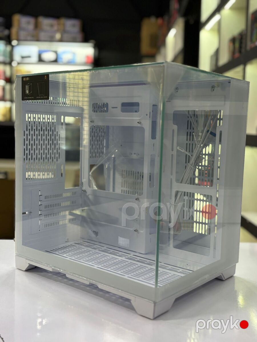 Gaming case "WjCoolman Skyline S1 M-Atx Panoramic Aquarium Case (White)" — Kompüterlər və noutbuklar, Bakı (10)