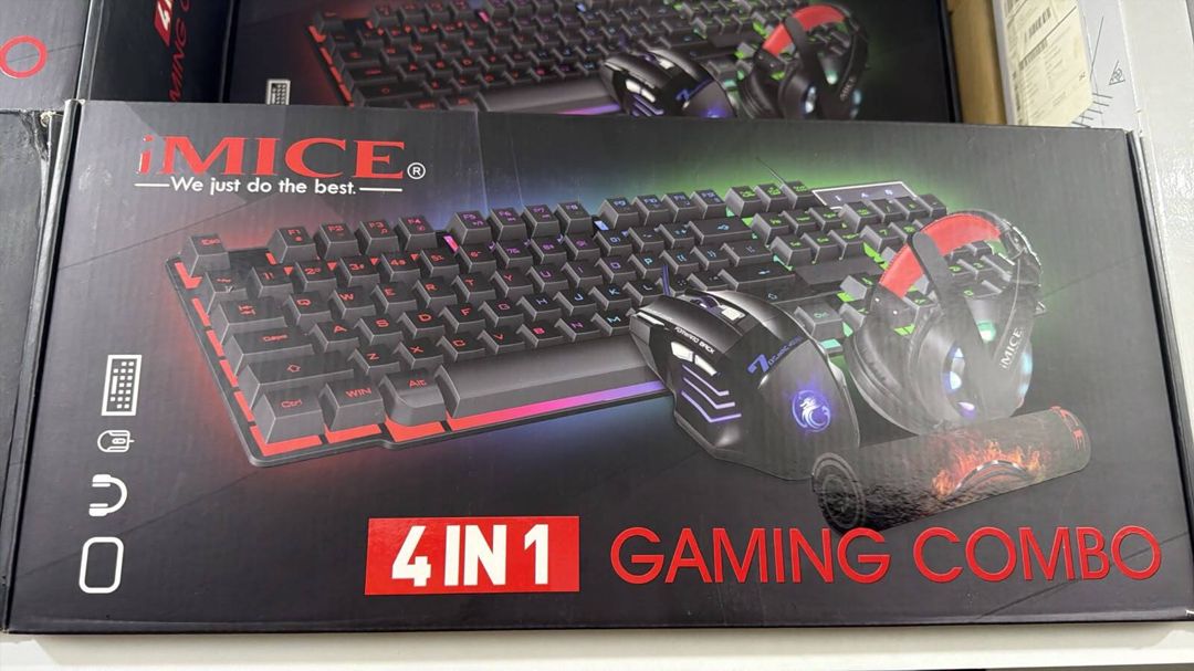 İşıqlı klaviatura, siçan, qulaqlıq və Mouse pad dəsti iMICE 4 in 1 Gaming Combo – — Elektronika, Bakı