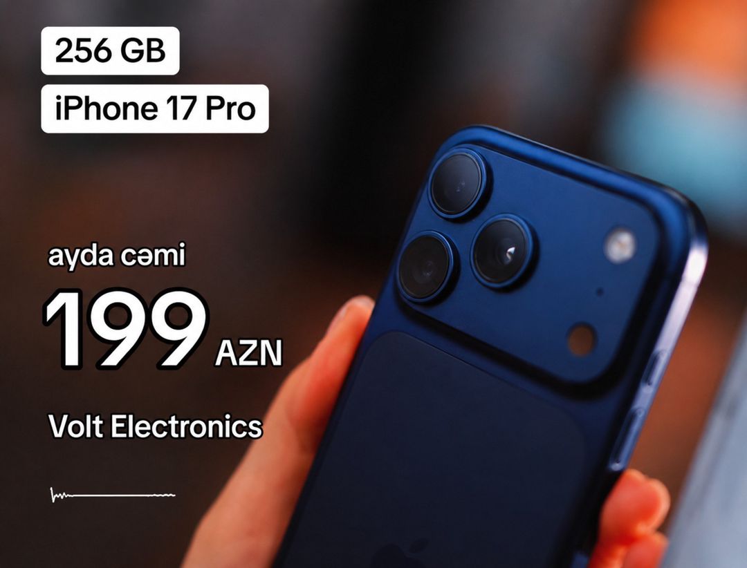 Apple iPhone 17 Pro Deep Blue 256GB/12GB — Mallar, Bakı