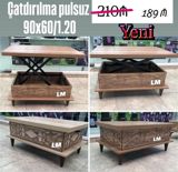 Çoxfunksiyalı transformasiya olunan jurnal/çay stolı - Ölçü: 90 x 60 — Садовая мебель