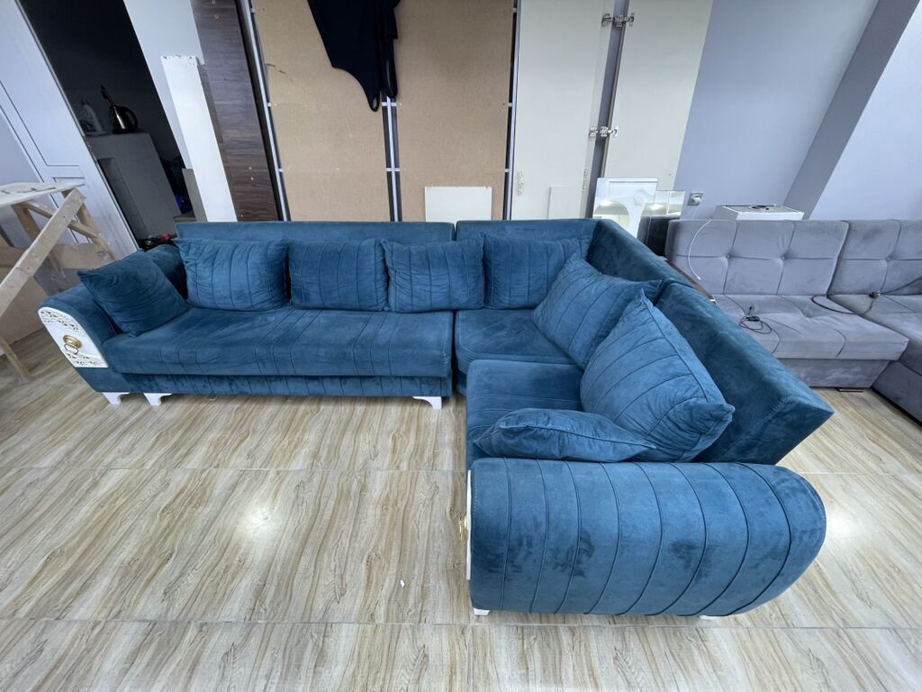 Künc divan, İşlənmiş, Açılan, Vеlur parça, Çatdırılma yoxdur — Mebel, Xırdalan (2)