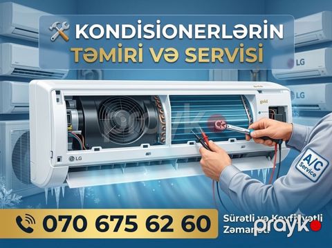 Kondisioner Təmiri, Sökülməsi və Qaz Vurulması — Bakı