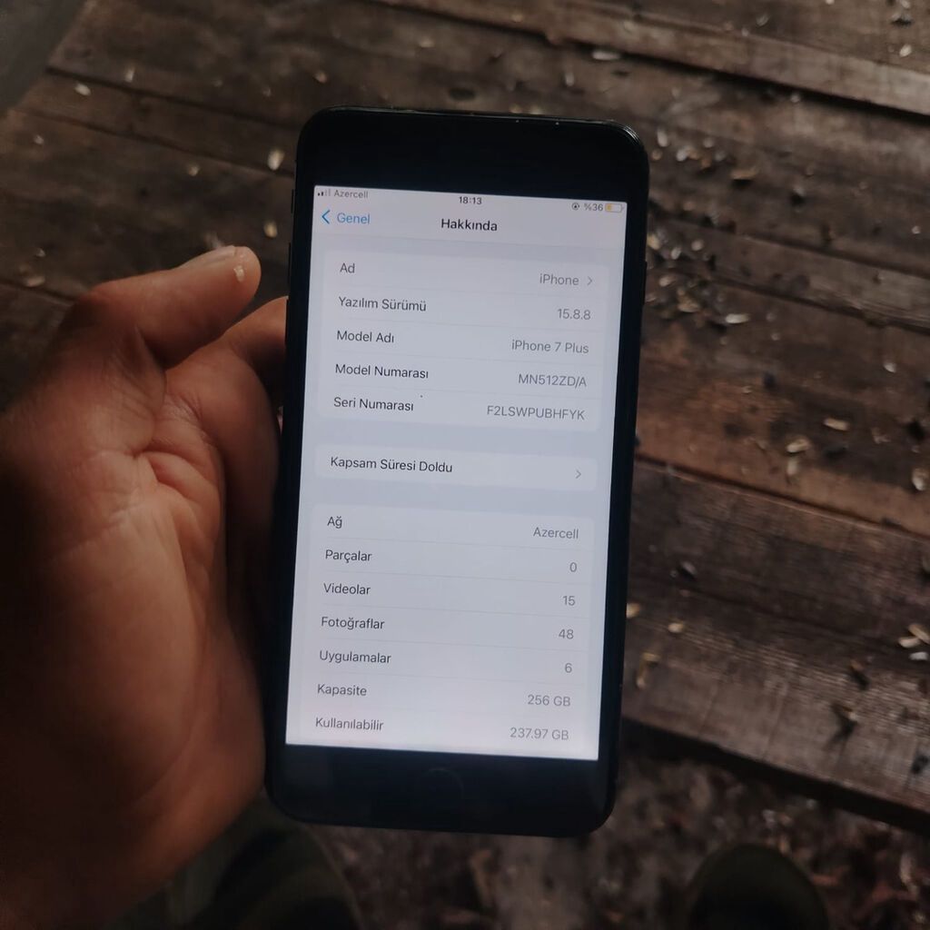 IPhone 7 Plus, 256 GB, Qara, Barmaq izi, Simsiz şarj — Apple iPhone, Şəki (7)
