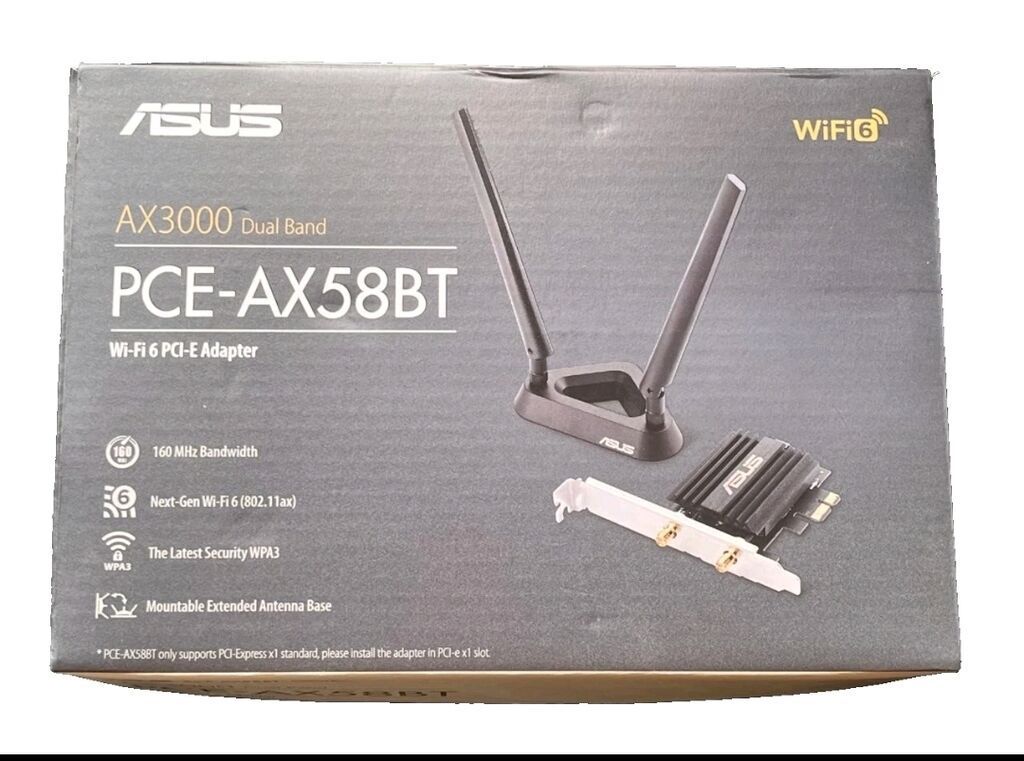 ASUS AX3000 Dual Band (PCE-AX58BT) Texnologiya: Yeni nəsil Wi-Fi 6
