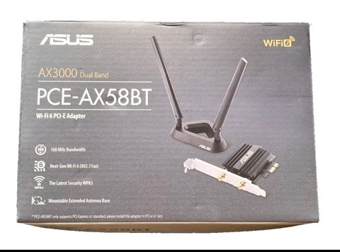 ​ASUS AX3000 Dual Band (PCE-AX58BT) ​Texnologiya: Yeni nəsil Wi-Fi 6 — Şəbəkə adapterləri