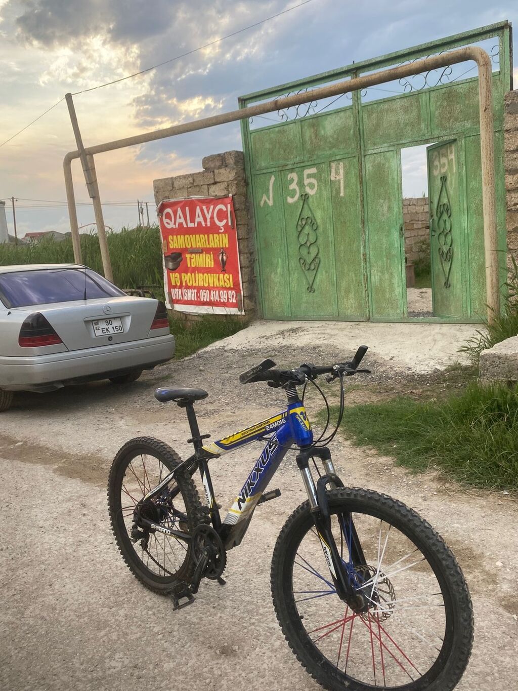 NIKKUS dağ velosipedi - Rəng: mavi/sarı/qara dizayn, çərçivədə — Dağ velosipedləri, Digah (2)