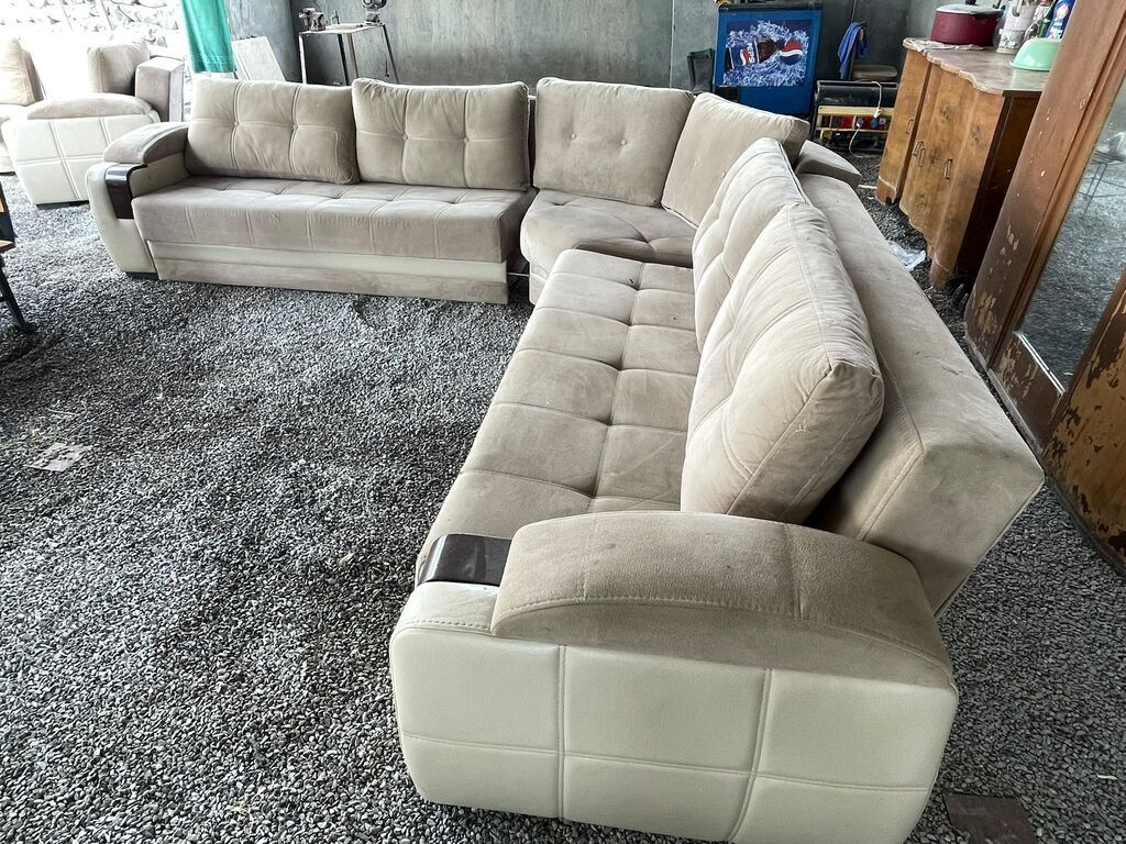 Bej rəngli L formalı divan dəsti - 3 moduldan ibarət böyük L formalı — Mebel, Ucar (7)