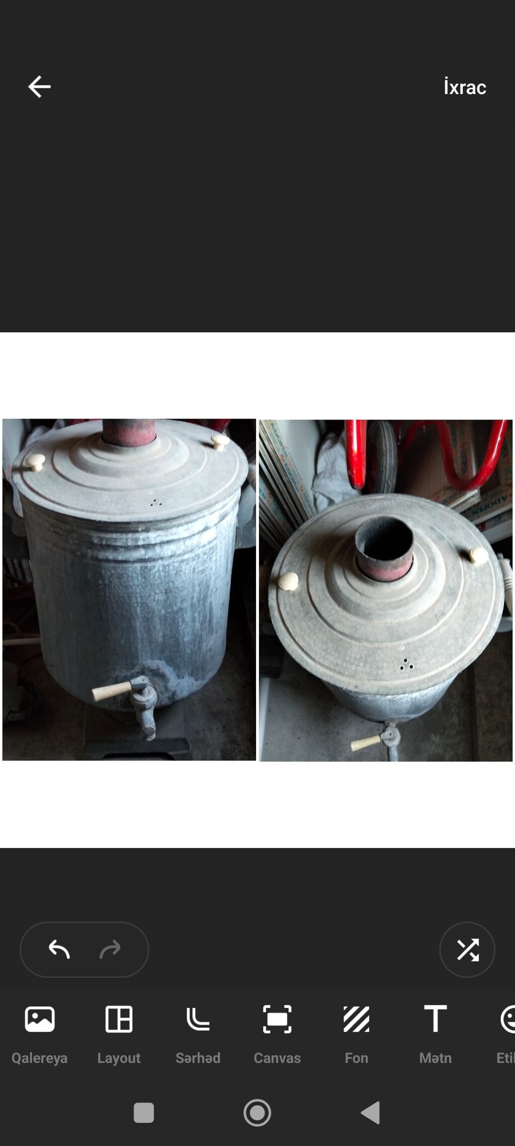 Qədimi qalın 50 Lt Samovar 1200 azn satılır.Heç bir poblemi yoxdur — Elektronika, Bakı (2)