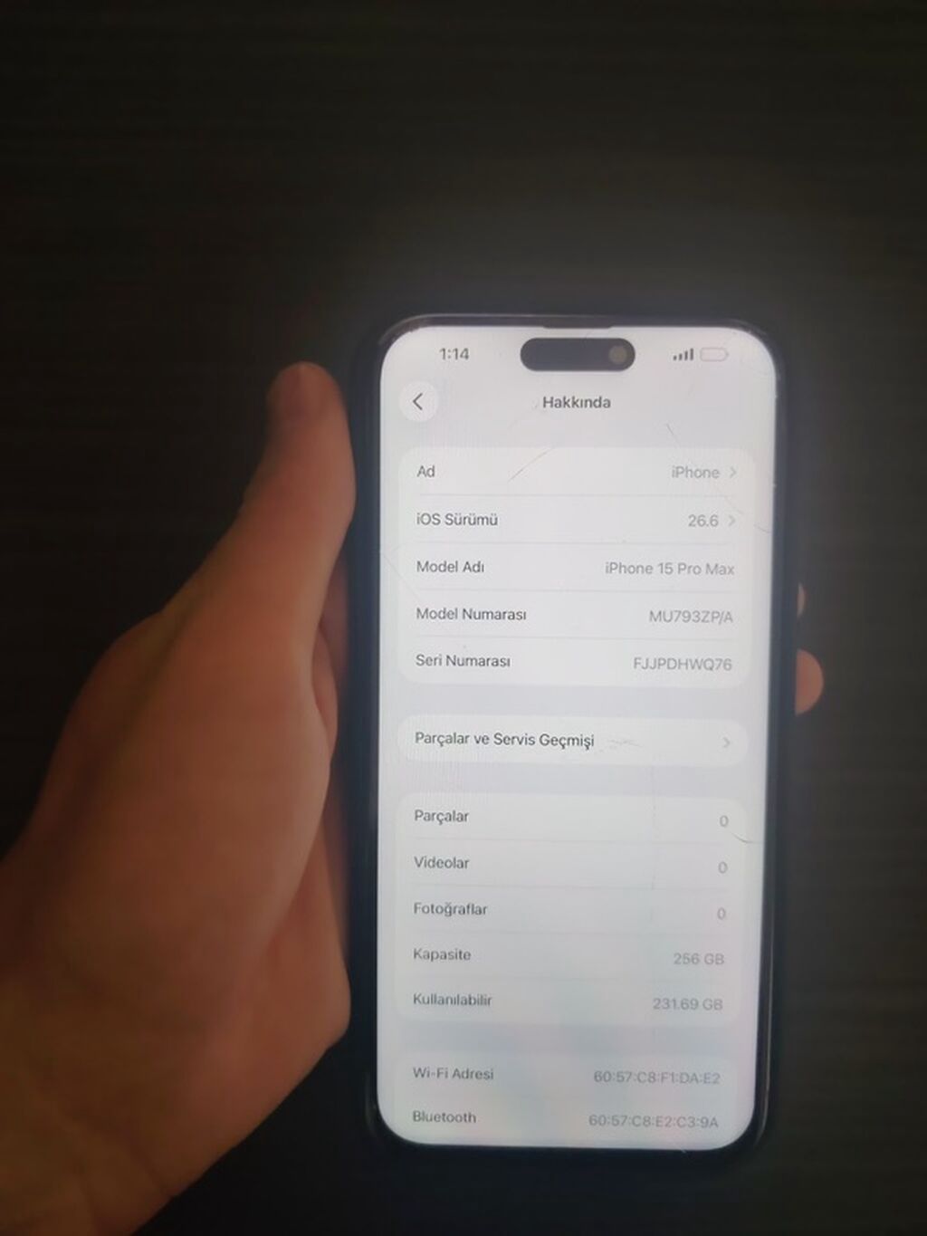 IPhone 15 Pro Max, 256 GB, Gümüşü, Simsiz şarj — Apple iPhone, Gəncə (7)