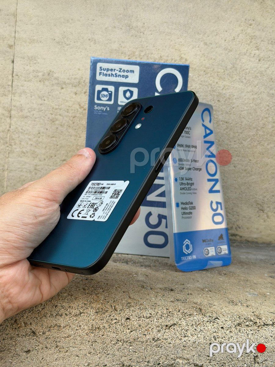 Tecno Camon 50 4G Malachite Green 256GB/12GB — Smartfonlar, Bakı (7)