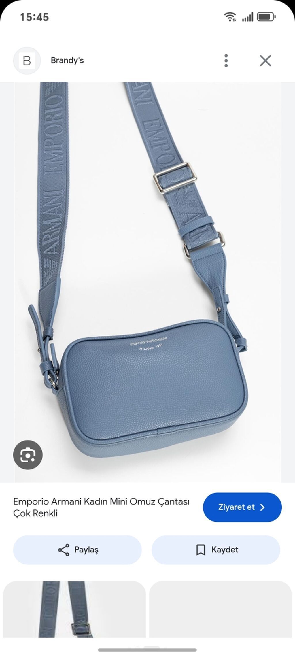 Emporio Armani qadın mini çiyin çantası - Rəng: mavi (klassik — Çantalar, Digah