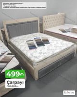 Çarpayı – 160×200 sm - Yumşaq başlıq və alt hissədə yer alan — Furniture