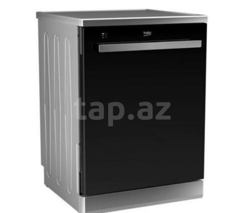 Beko qabyuyan maşın – sərbəst quraşdırılan, qara ön panel və inox — Mətbəx texnikası, Bakı (2)