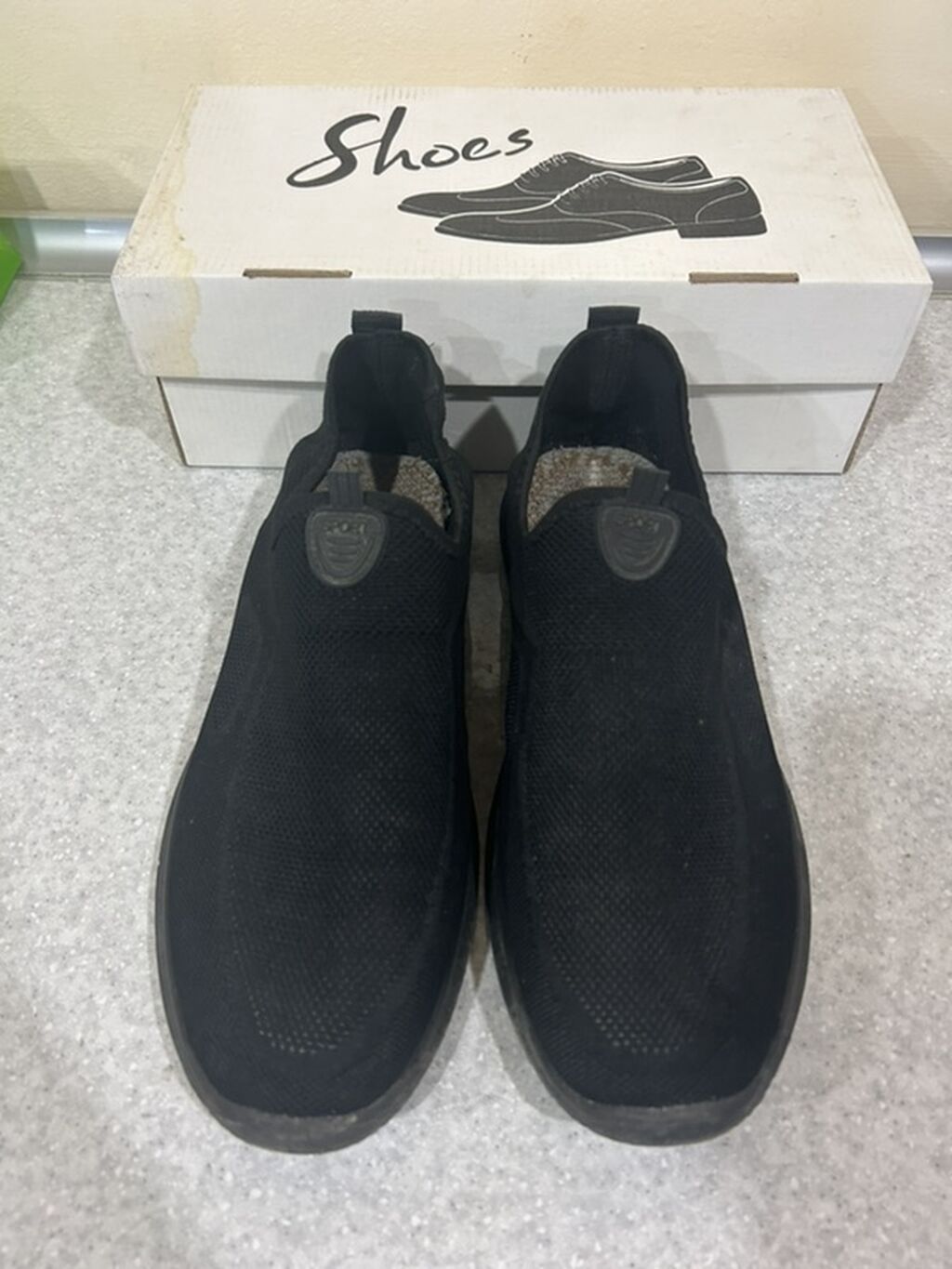Qara rəngli slip-on kişi ayaqqabısı - Üst material: nəfəsalan — Şəxsi əşyalar, Bakı