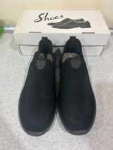 Qara rəngli slip-on kişi ayaqqabısı - Üst material: nəfəsalan — AMEDA 555-EGM — Şəxsi əşyalar