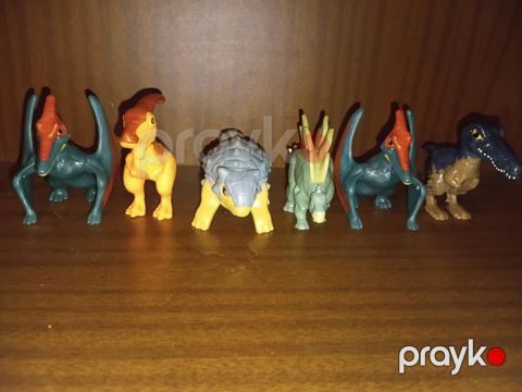 1i 1.50. den Dino fiqurları dəsti - 6 ədəd plastik dino fiquru