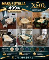 Masa + 6 stul dəsti - Qiymət: 499 ₼ (şəkildə göstərilib) - Rəng — Mebel