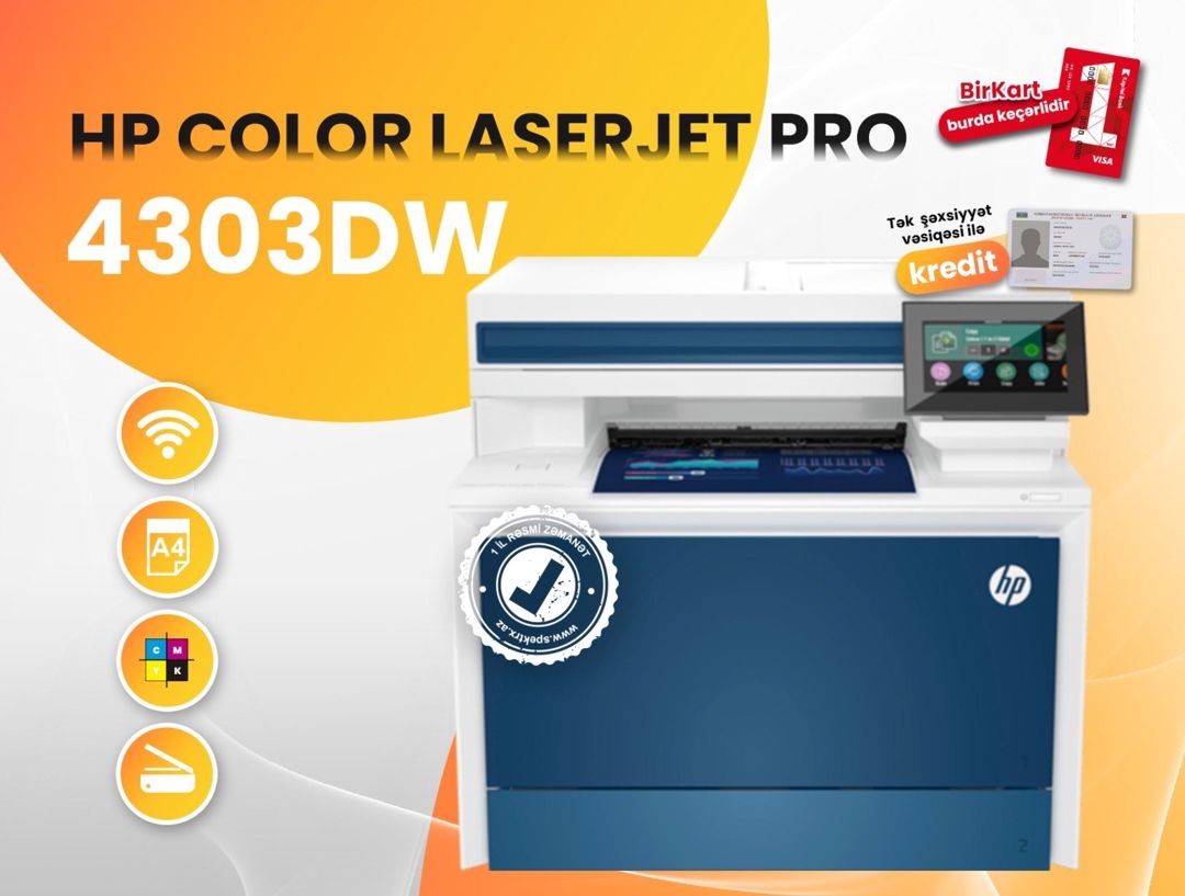Printer HP Color LaserJet Pro MFP 4303dw — Elektronika, Bakı