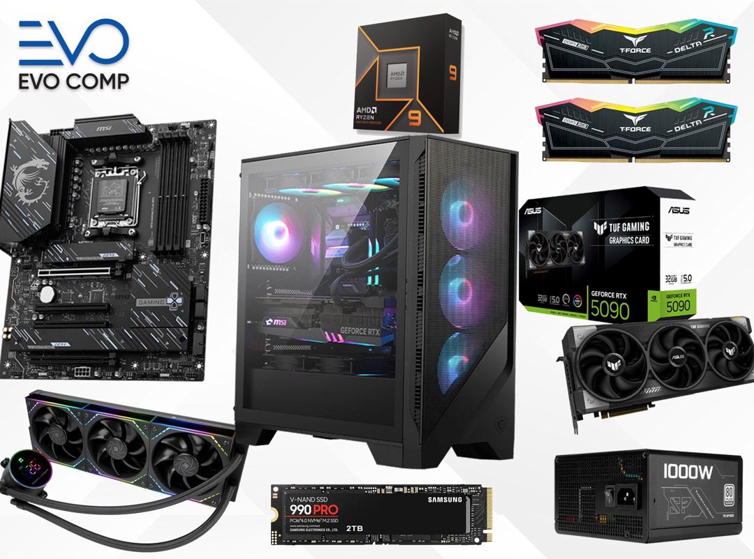 Evo DominatorFX RTX 5090 32GB| R9 9850X3D 64GB 2TB oyun kompüteri — Masaüstü kompüterlər, Bakı