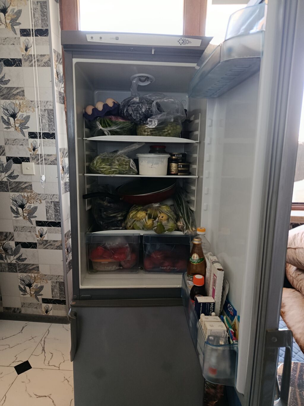 SWIZER iki qapılı soyuducu - Rəng: metalik boz (inox üslubunda) - — Soyuducular, Xırdalan (3)